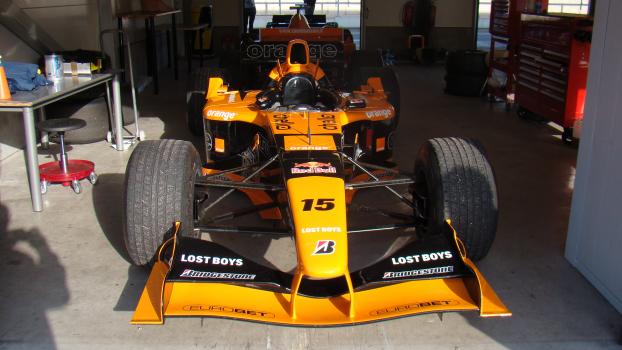 F1 föraren Lindströms Arrows 2003 års modell. Powered by Judd.